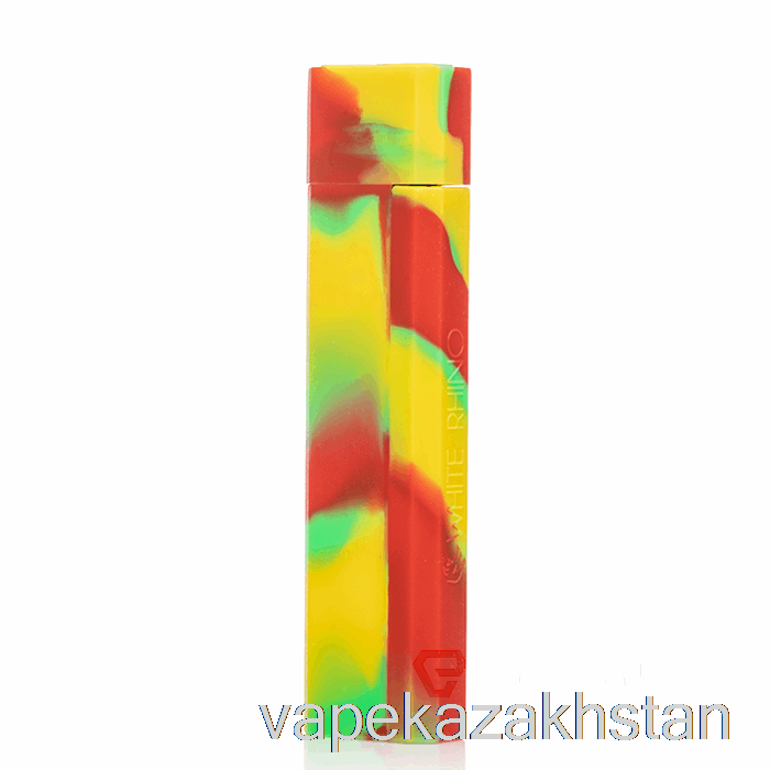 Vape Smoke White Rhino Silicone Dab Out [Pyrex] Rasta
